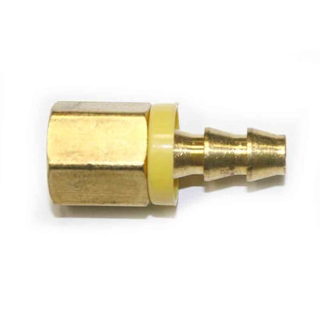 Easy Lock Brass Hose Fittings, Connectors, 1/4 Inch Push-Lock Barb X 1/4 Inch Female NPT End, PK 100